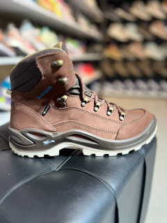 Lowa Renegade GTX Mid | رنگ قهوهای تیره با زیره کرم | بوت اورجینال ضدآب GORE-TEX